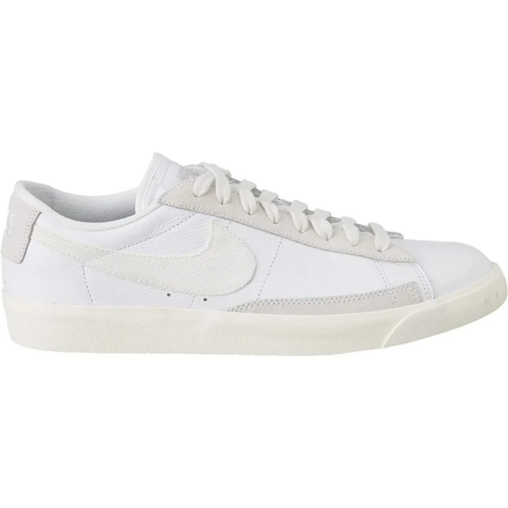 Nike Blazer Low Leather Men's Size 7.5 White/Sail-Platinum Tint Shoes CW7585 100